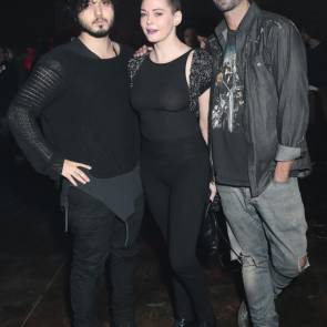 Rose McGowan with fans